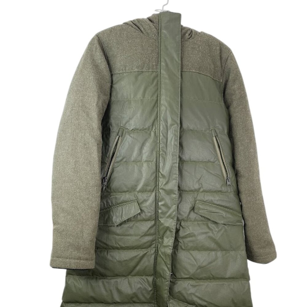 Sorel Women's Green Long Fur Hooded Thermal Snow Puffer Jacket Size S‎
